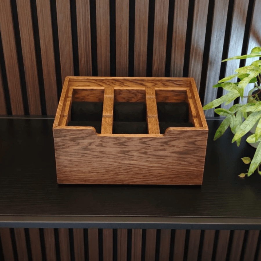 Horlogedoos Donker Eiken 6 Horloges Morelund - Horlogerieshop.nl