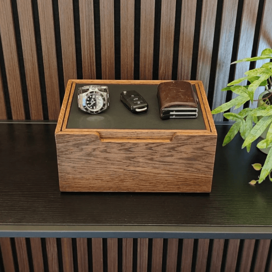 Horlogedoos Donker Eiken 6 Horloges Morelund - Horlogerieshop.nl
