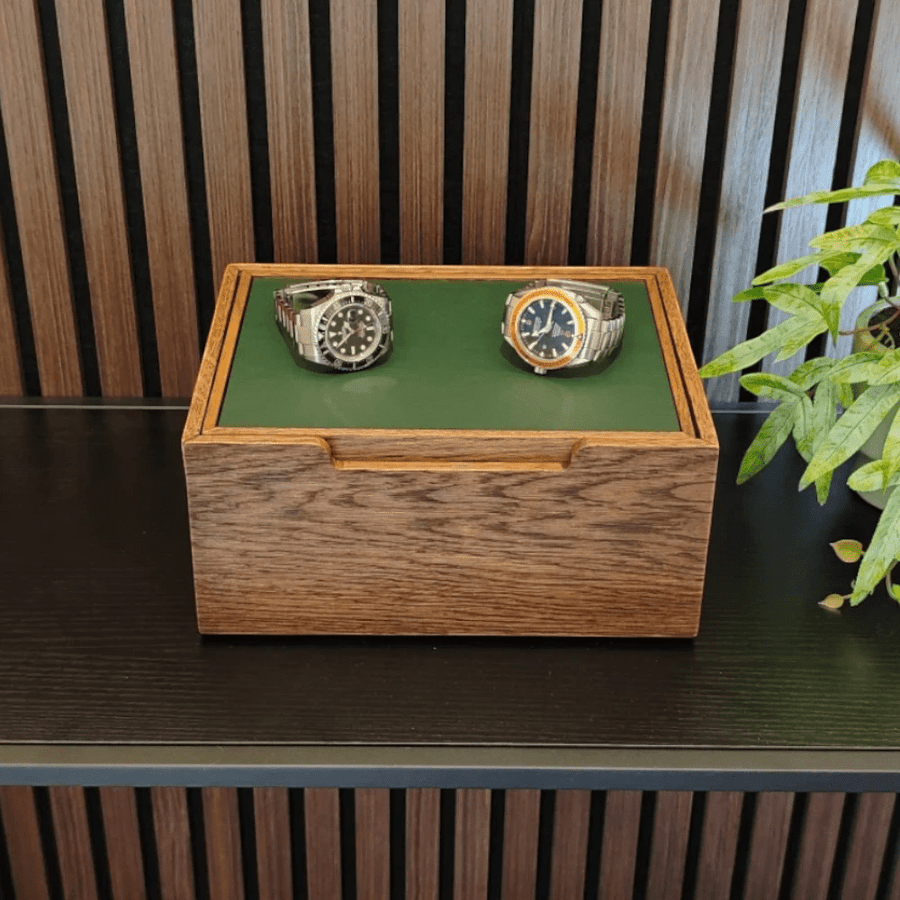 Horlogedoos Donker Eiken 6 Horloges Morelund - Horlogerieshop.nl
