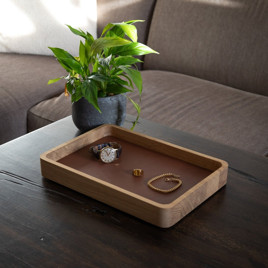 Horlogetray Large Natuur Eiken Morelund - Horlogerieshop.nl
