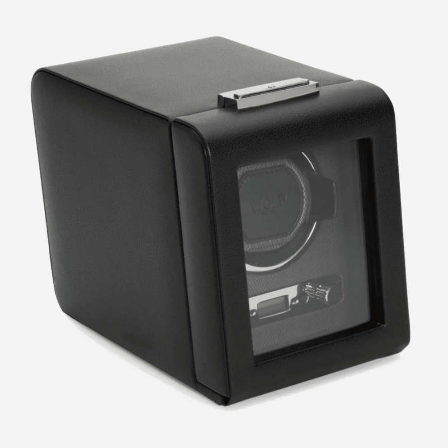 Wolf 1834 Viceroy single watch winder driekwart zijaanzicht