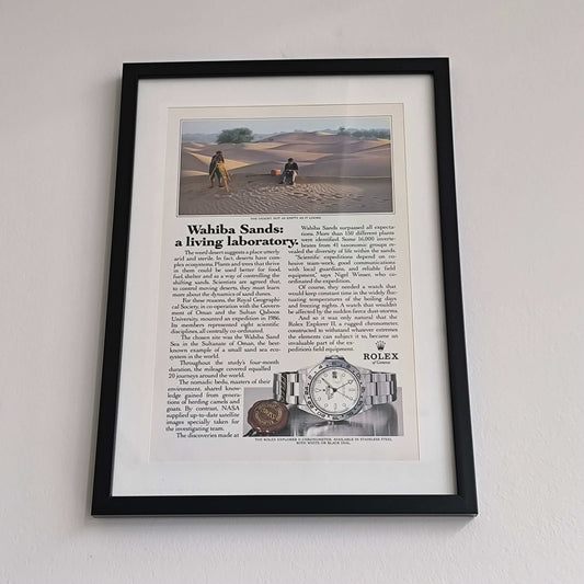 Vintage Rolex Explorer advertentie Nigel Winser