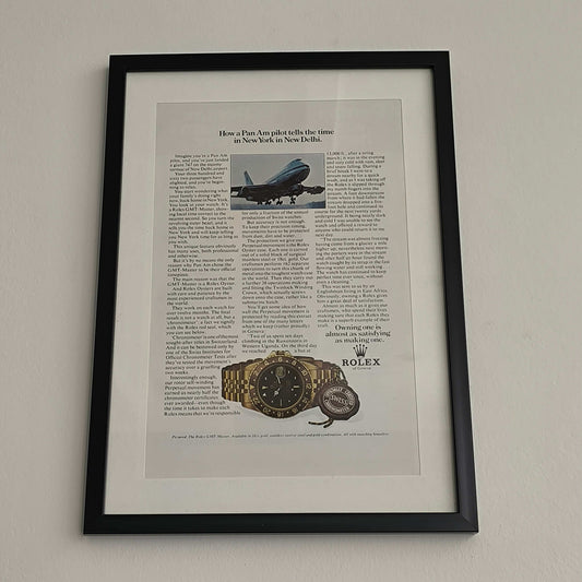 Vintage Rolex GMT-Master advertentie Pan Am