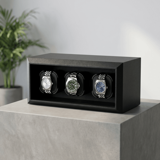 Watch winder AFFINITY zwart 3 Horloges Modalo