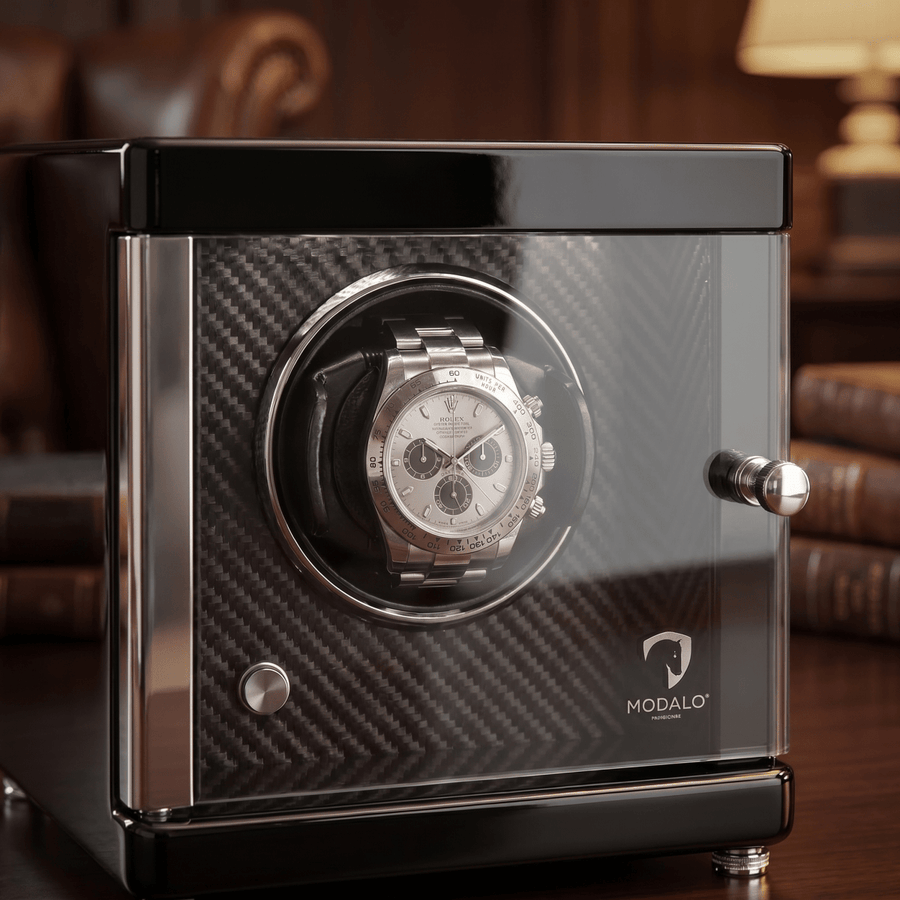 Modalo AMBIENTE 1 watch winder Carbon detail