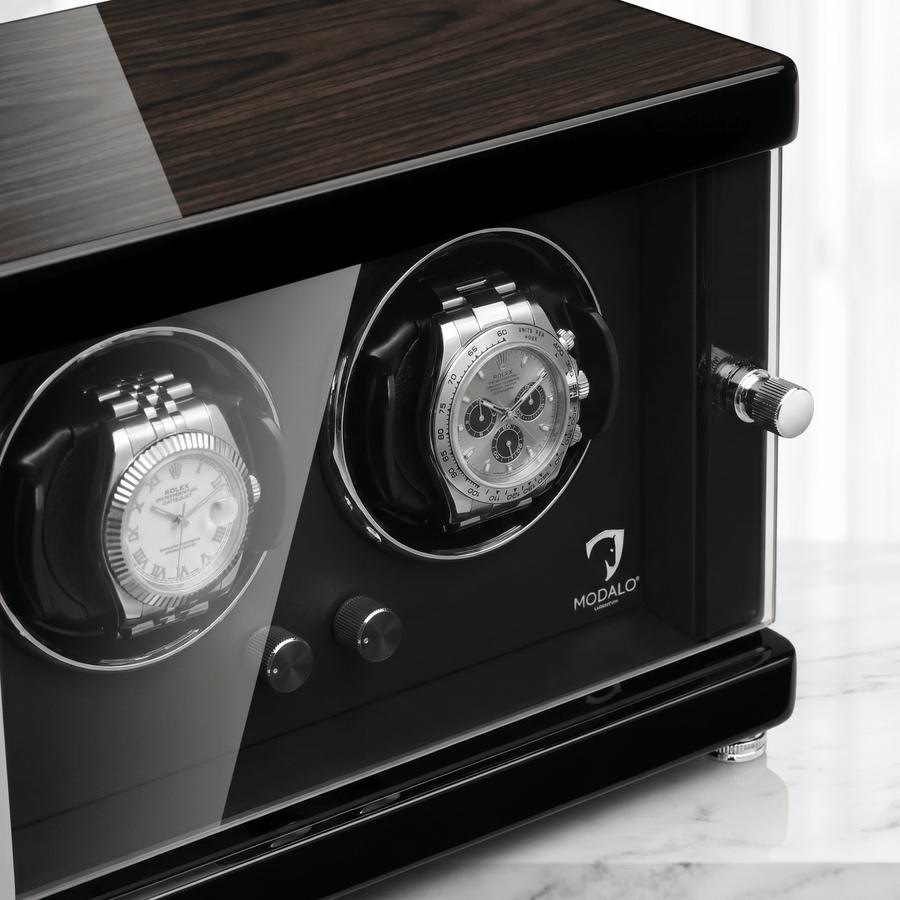 Modalo AMBIENTE 2 watch winder Makassar hout detail