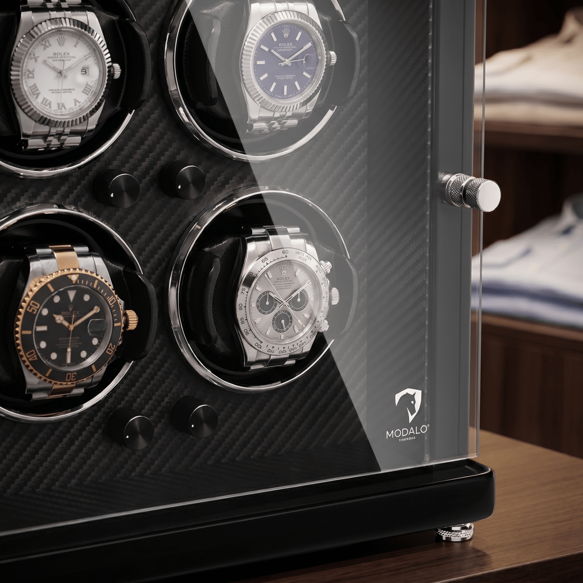 Modalo AMBIENTE 4 watch winder Carbon detail