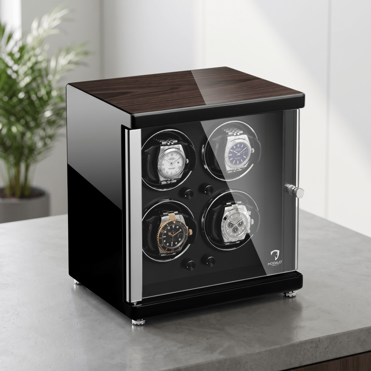 Modalo AMBIENTE 4 watch winder Makassar hout lifestyle