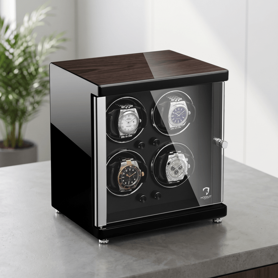 Modalo AMBIENTE 4 watch winder Makassar hout lifestyle