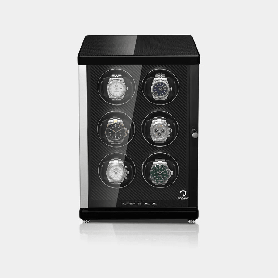 Watch winder AMBIENTE Vertical 6 Horloges Modalo - Horlogerieshop.nl