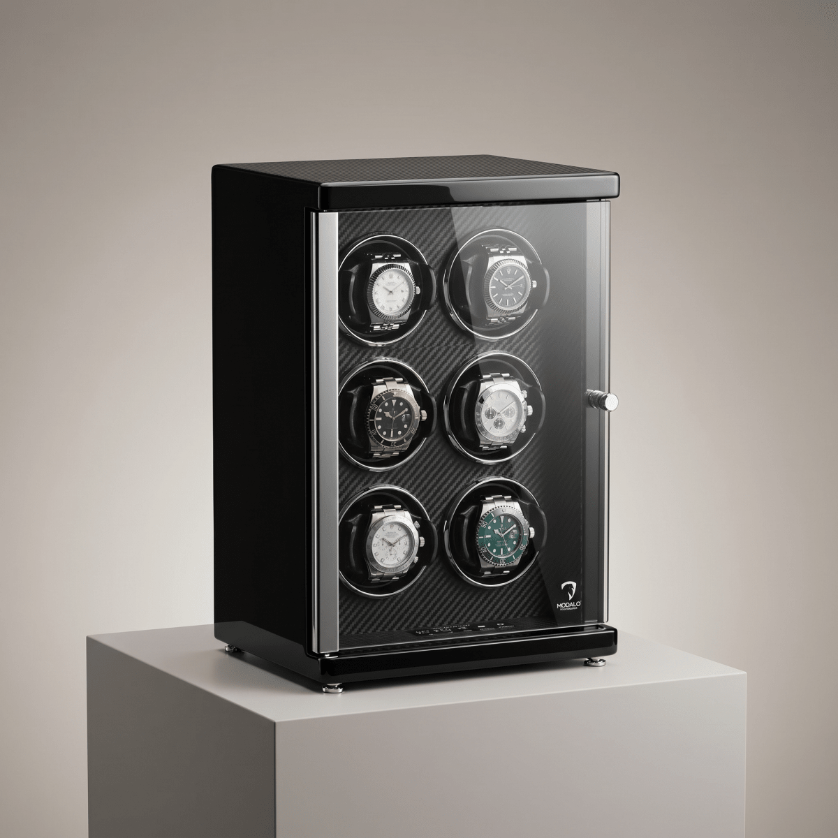 Modalo AMBIENTE Vertical 6 watch winder Carbon lifestyle