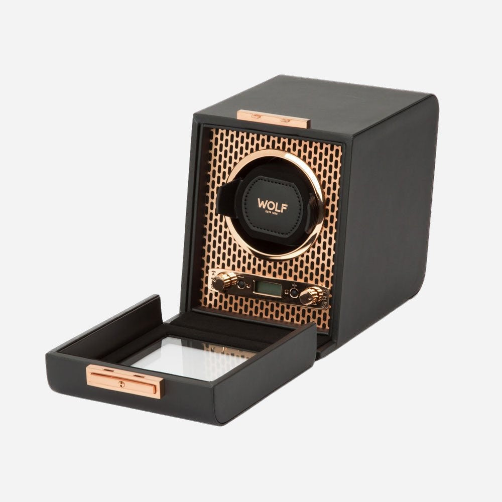 Watch winder Axis 1 horloge Wolf 1834 - Horlogerieshop.nl