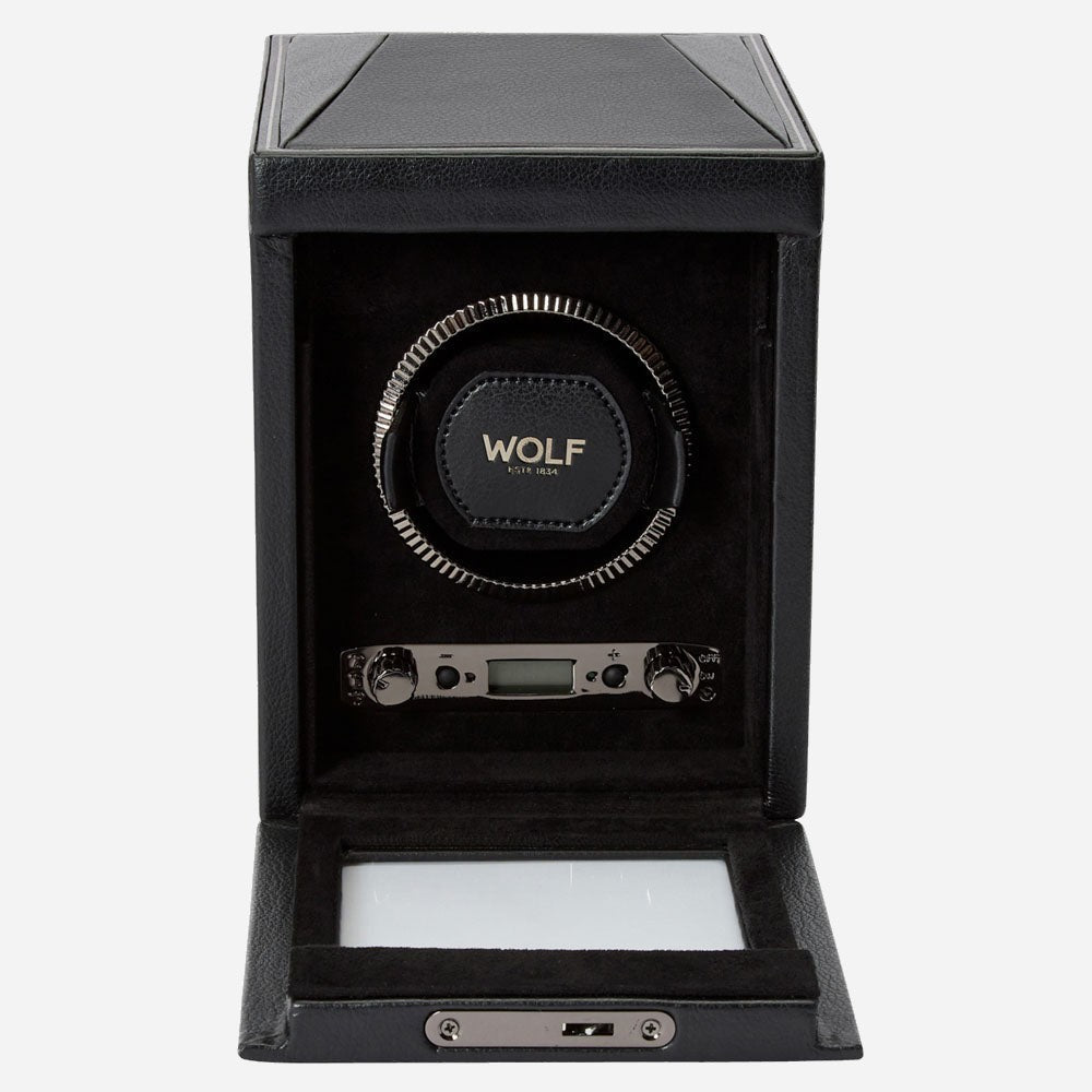 Watch winder British Racing 1 horloge Wolf 1834 - Horlogerieshop.nl