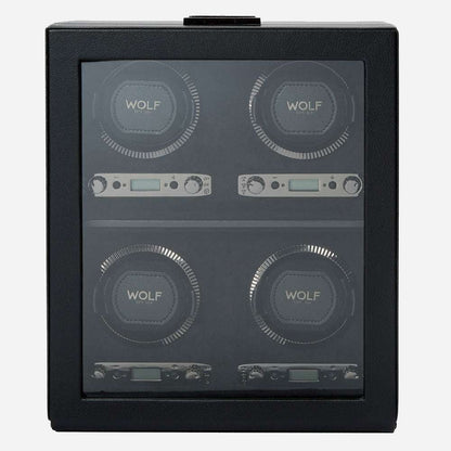 Watch winder British Racing 4 horloges Wolf 1834 - Horlogerieshop.nl