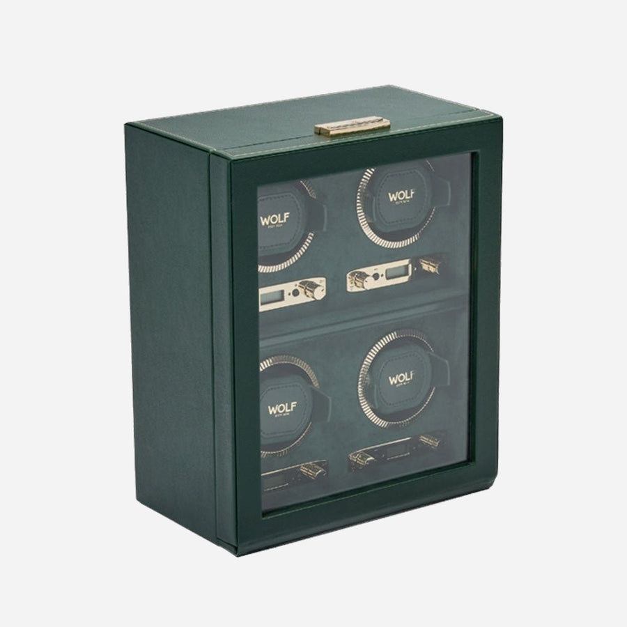 Watch winder British Racing 4 horloges Wolf 1834 - Horlogerieshop.nl