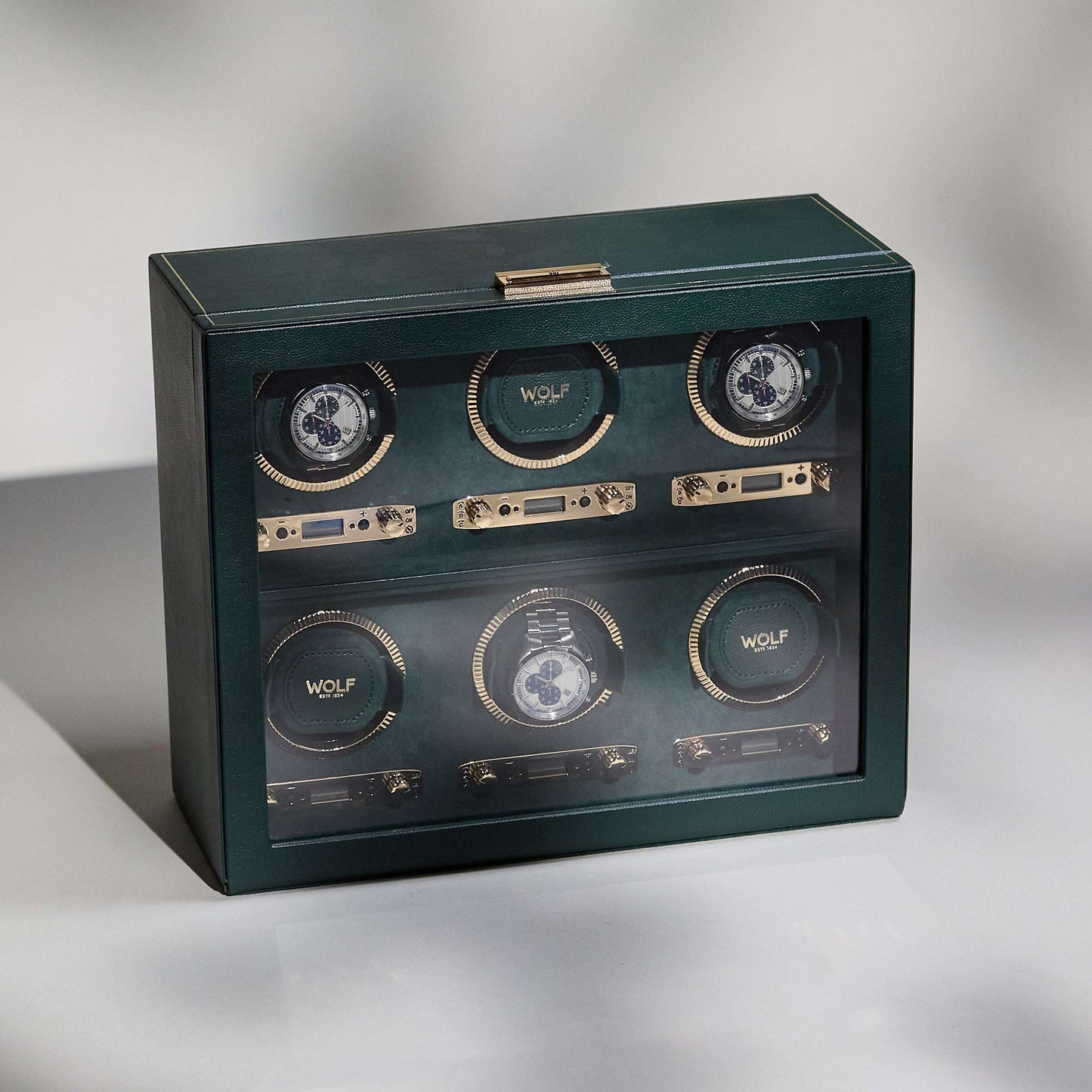 Watch winder British Racing 6 Horloges Wolf 1834 - Horlogerieshop.nl