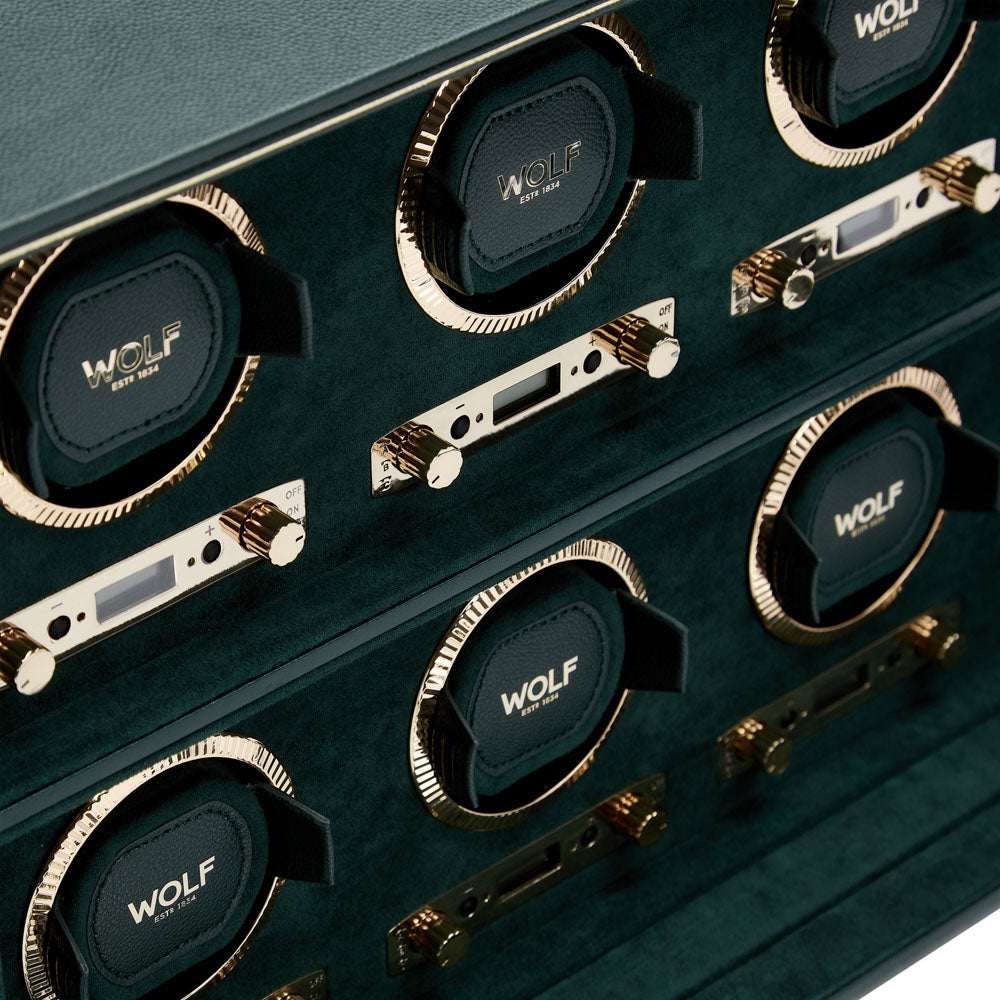 Watch winder British Racing 6 Horloges Wolf 1834 - Horlogerieshop.nl