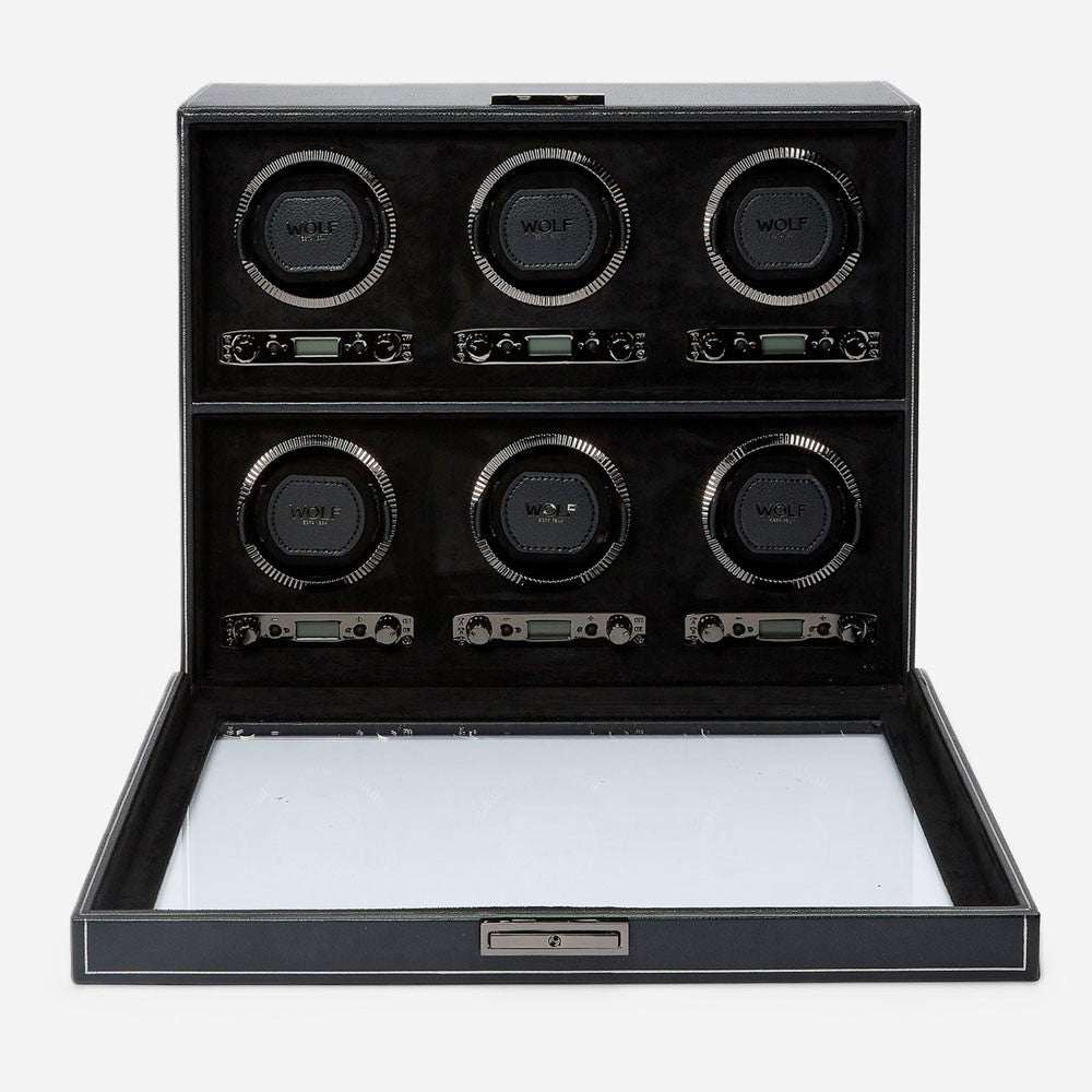 Watch winder British Racing 6 Horloges Wolf 1834 - Horlogerieshop.nl