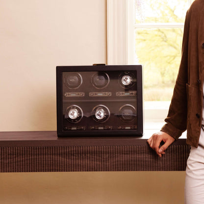 Watch winder British Racing 6 Horloges Wolf 1834 - Horlogerieshop.nl