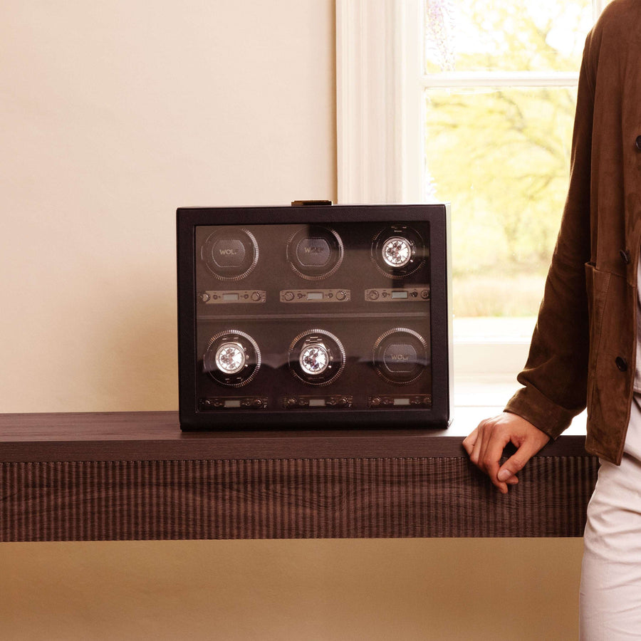 Watch winder British Racing 6 Horloges Wolf 1834 - Horlogerieshop.nl