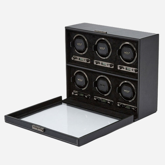 Watch winder British Racing 6 Horloges Wolf 1834 - Horlogerieshop.nl
