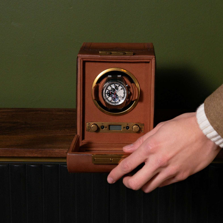 Watch winder Brogue 1 Horloge Wolf 1834 - Horlogerieshop.nl