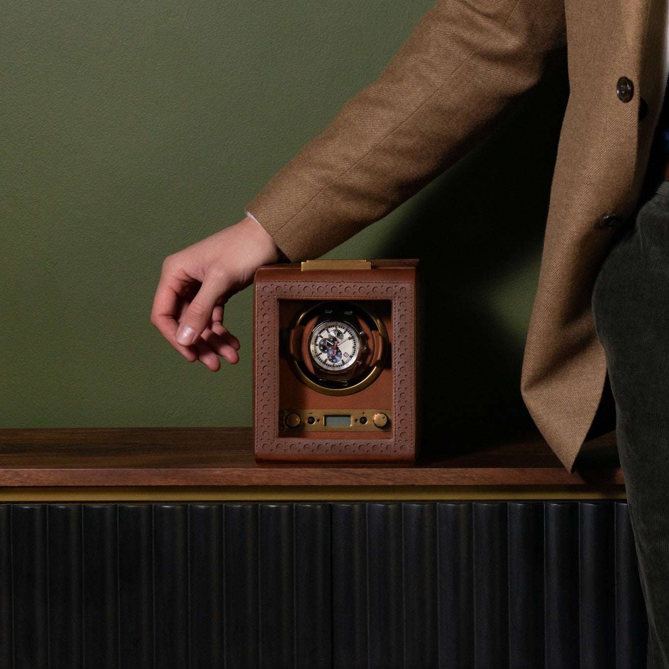 Watch winder Brogue 1 Horloge Wolf 1834 - Horlogerieshop.nl