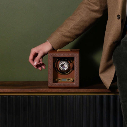 Watch winder Brogue 1 Horloge Wolf 1834 - Horlogerieshop.nl