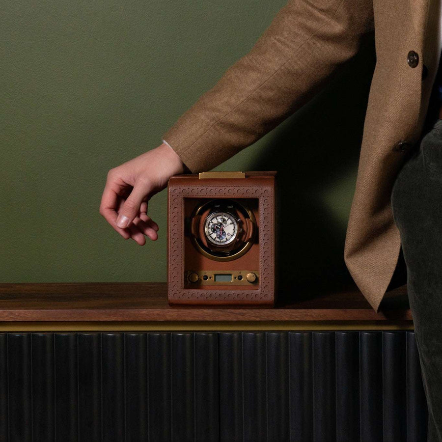 Watch winder Brogue 1 Horloge Wolf 1834 - Horlogerieshop.nl