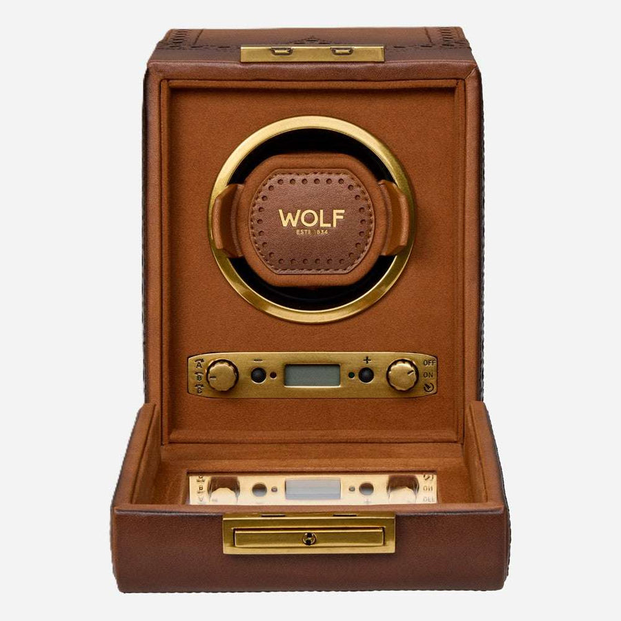 Watch winder Brogue 1 Horloge Wolf 1834 - Horlogerieshop.nl