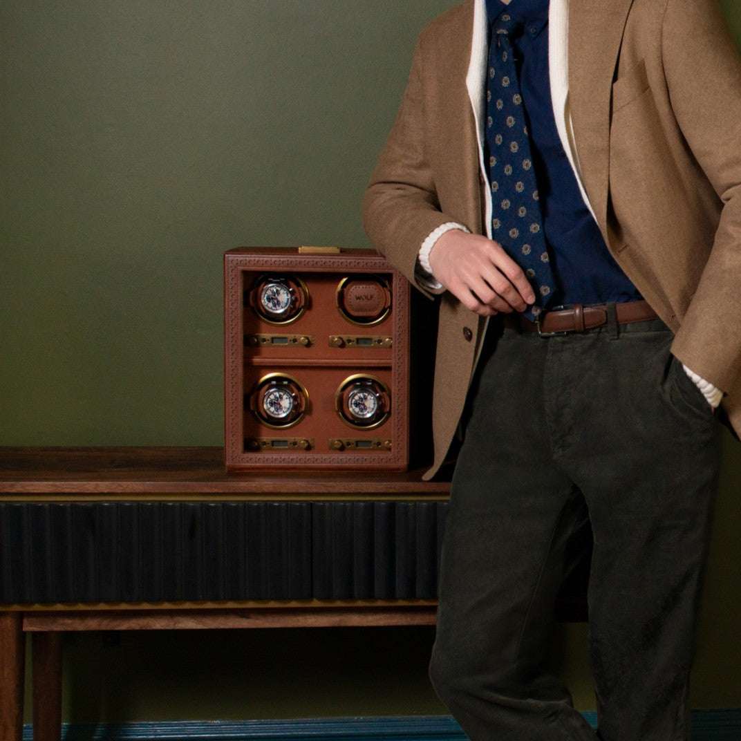 Watch winder Brogue 4 Horloges Wolf 1834 - Horlogerieshop.nl
