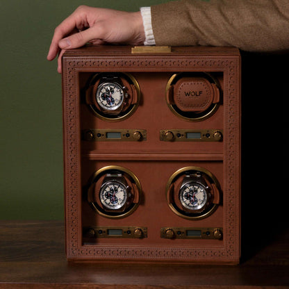 Watch winder Brogue 4 Horloges Wolf 1834 - Horlogerieshop.nl
