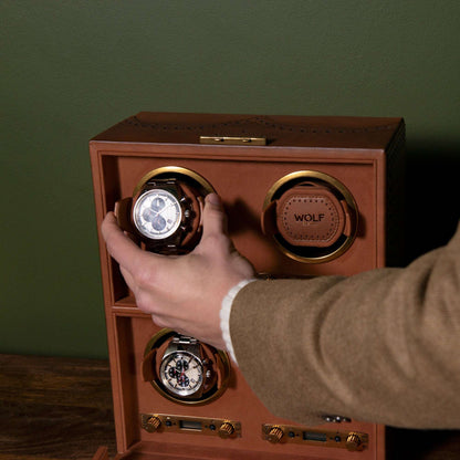 Watch winder Brogue 4 Horloges Wolf 1834 - Horlogerieshop.nl