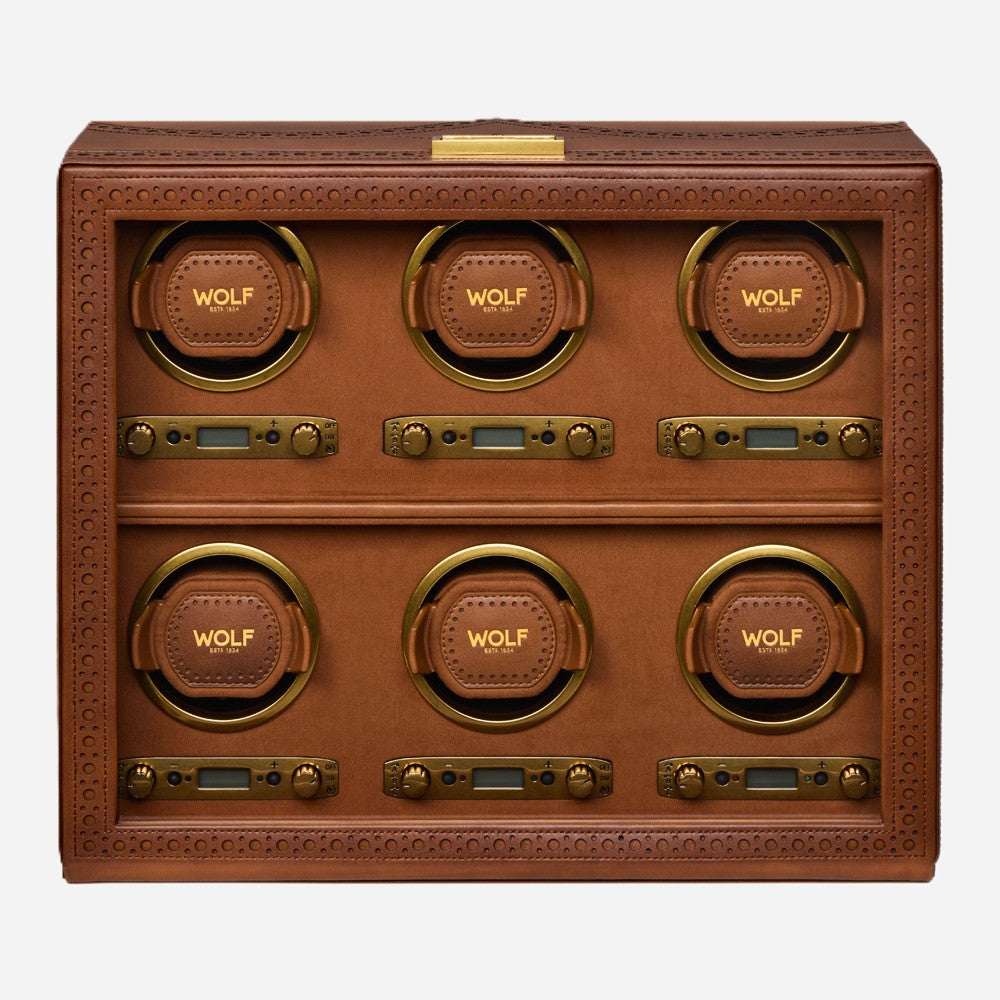 Watch winder Brogue 6 Horloges Wolf 1834 - Horlogerieshop.nl