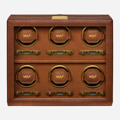 Watch winder Brogue 6 Horloges Wolf 1834 - Horlogerieshop.nl