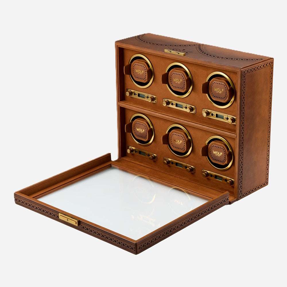 Watch winder Brogue 6 Horloges Wolf 1834 - Horlogerieshop.nl