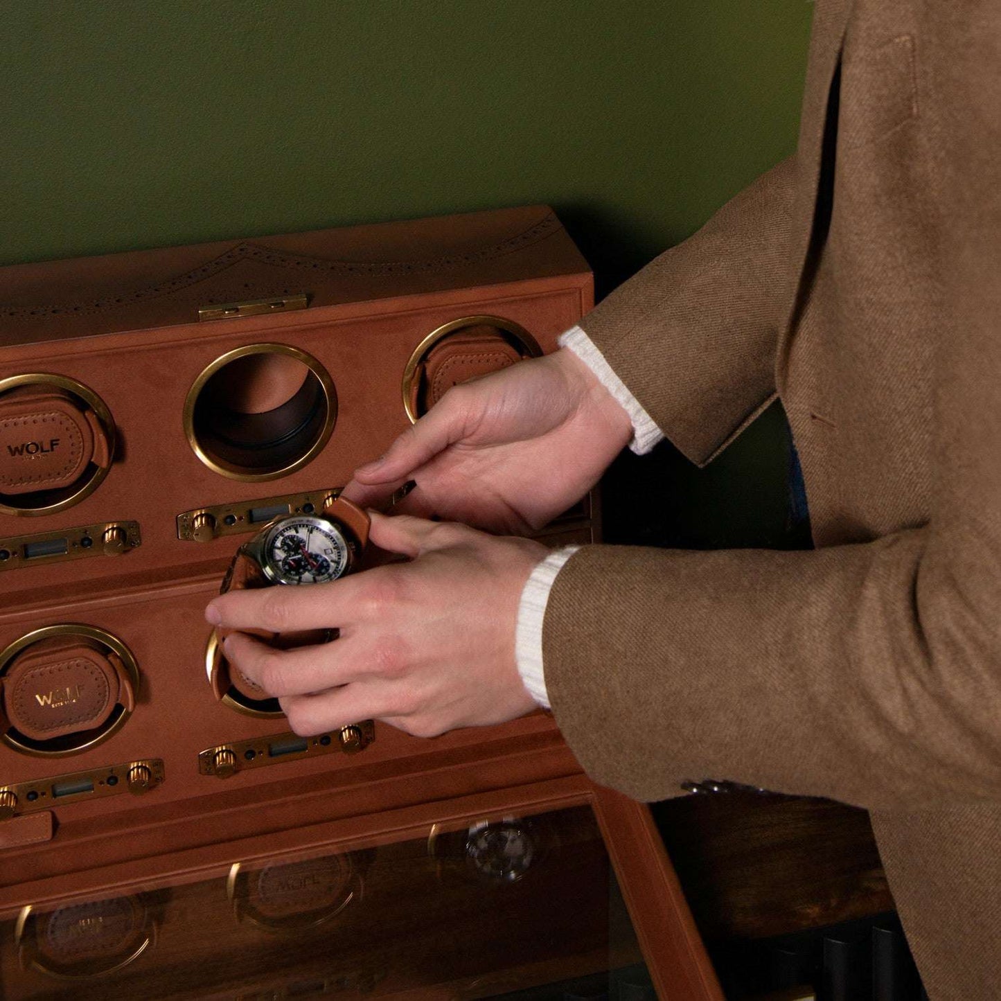 Watch winder Brogue 6 Horloges Wolf 1834 - Horlogerieshop.nl