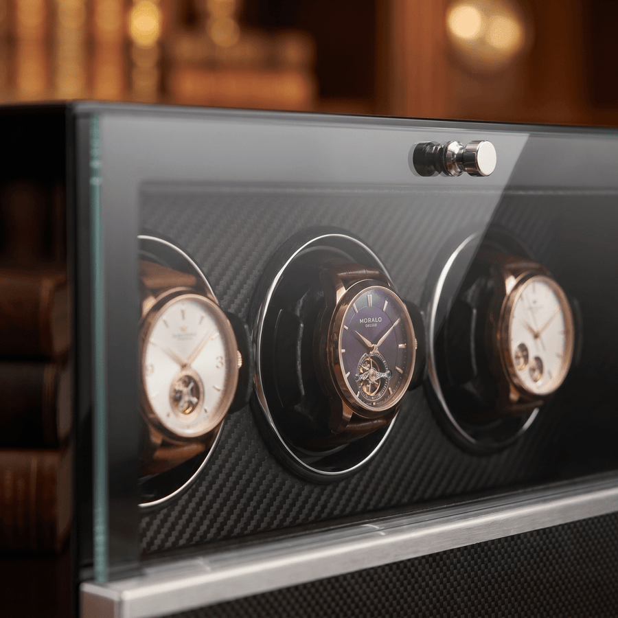 Modalo CLASICO 3 watch winder Carbon detail