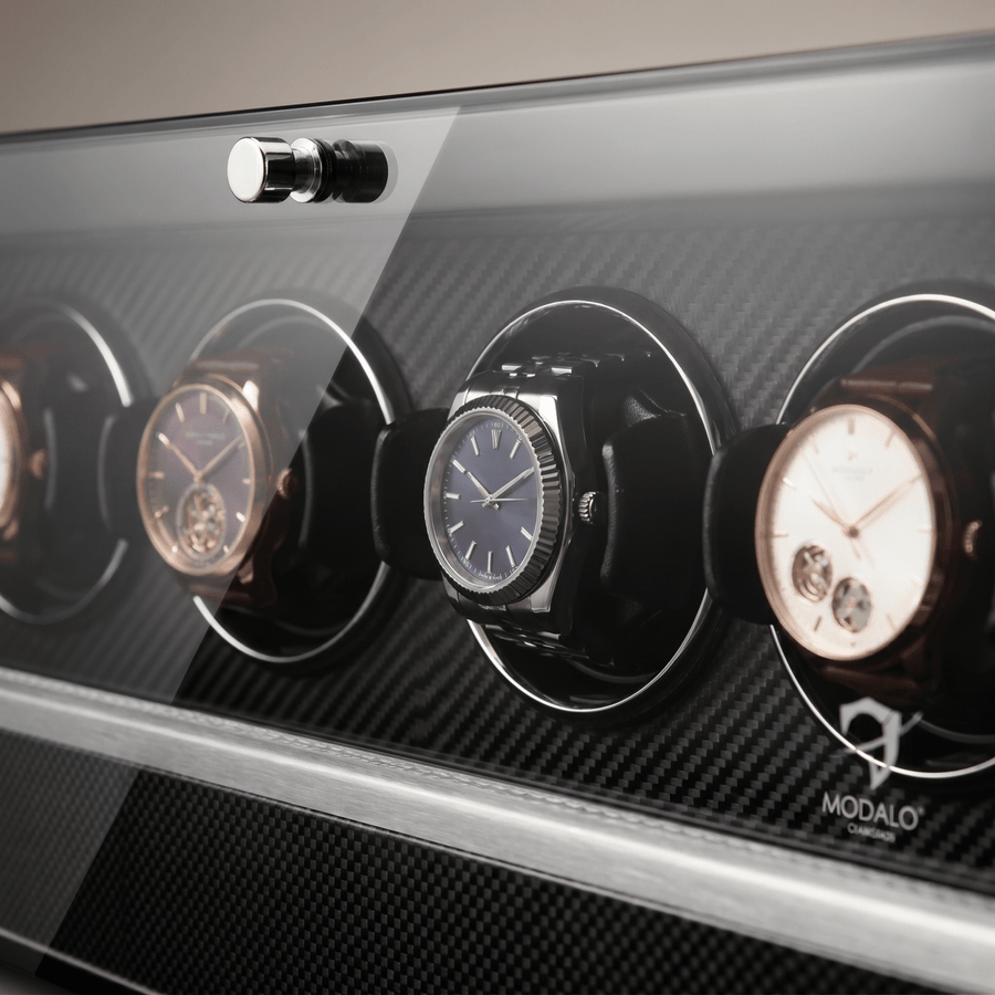 Modalo CLASICO 4 watch winder Carbon detail
