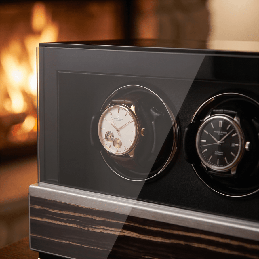 Modalo CLASICO 4 watch winder Makassar hout detail
