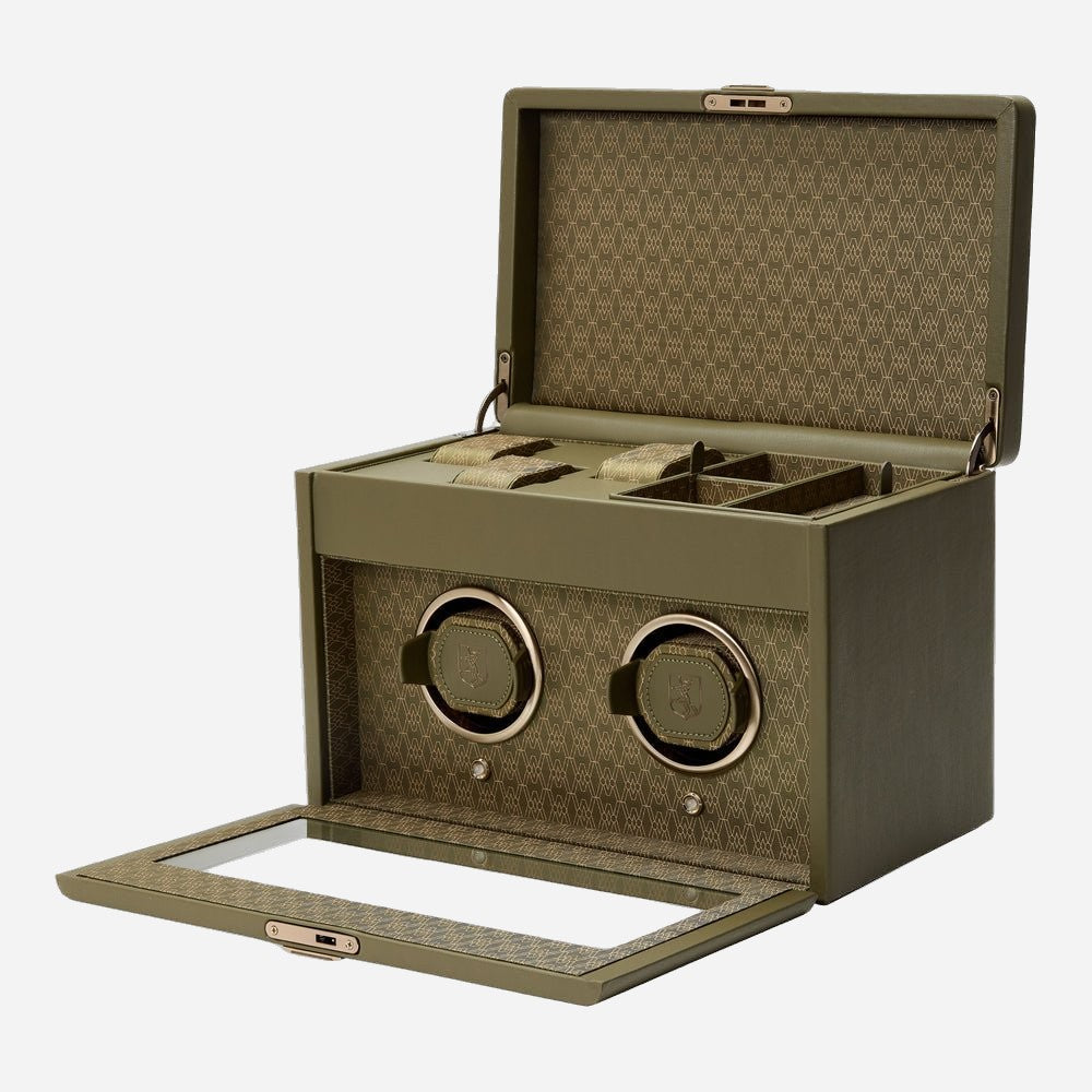 Watch winder Earth 2 horloges Wolf 1834 - Horlogerieshop.nl