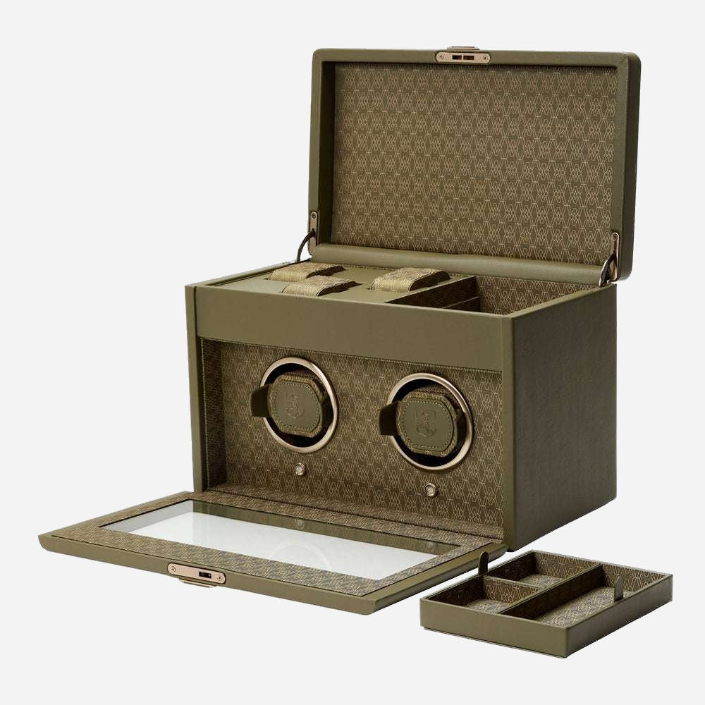 Watch winder Earth 2 horloges Wolf 1834 - Horlogerieshop.nl