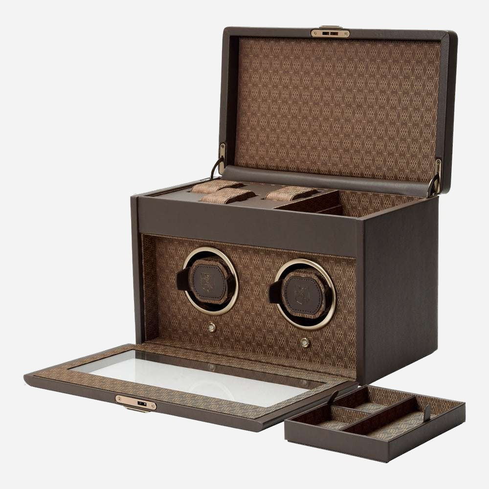 Watch winder Earth 2 horloges Wolf 1834 - Horlogerieshop.nl