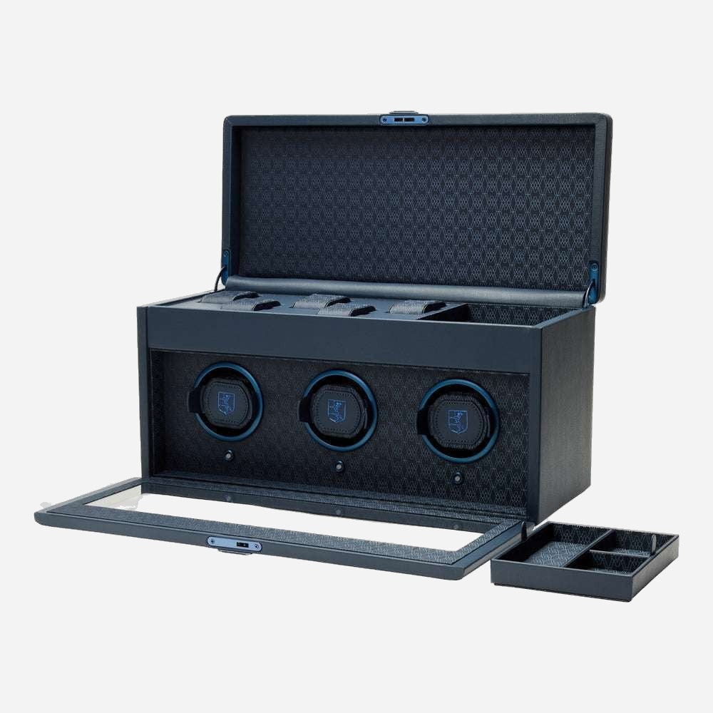 Watch winder Earth 3 horloges Wolf 1834 - Horlogerieshop.nl