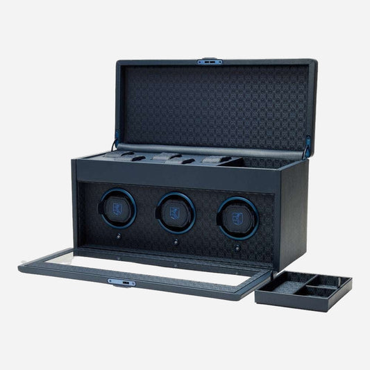 Watch winder Earth 3 horloges Wolf 1834 - Horlogerieshop.nl