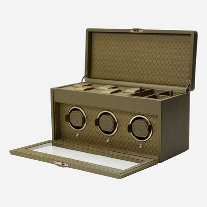 Watch winder Earth 3 horloges Wolf 1834 - Horlogerieshop.nl