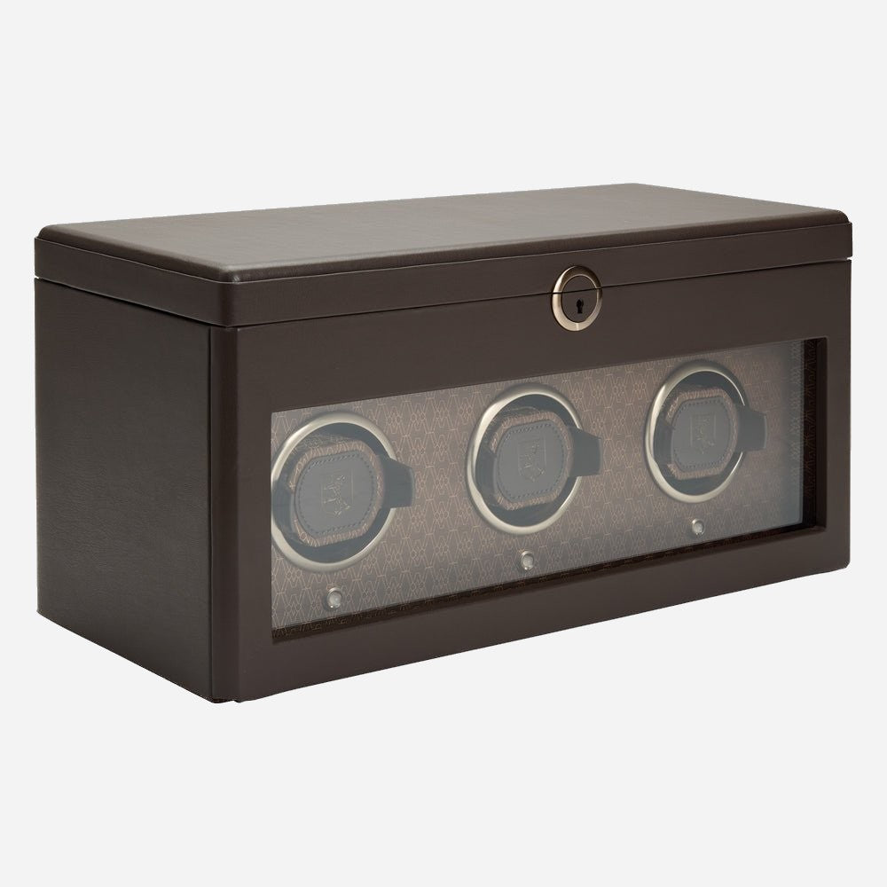 Watch winder Earth 3 horloges Wolf 1834 - Horlogerieshop.nl
