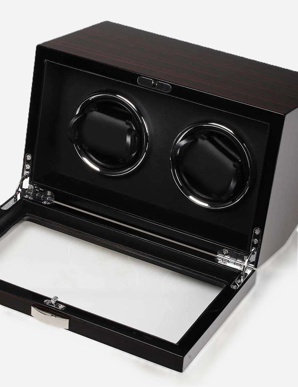 Watch Winder Ebony hout 2 Horloges Ashford & Rye - Horlogerieshop.nl