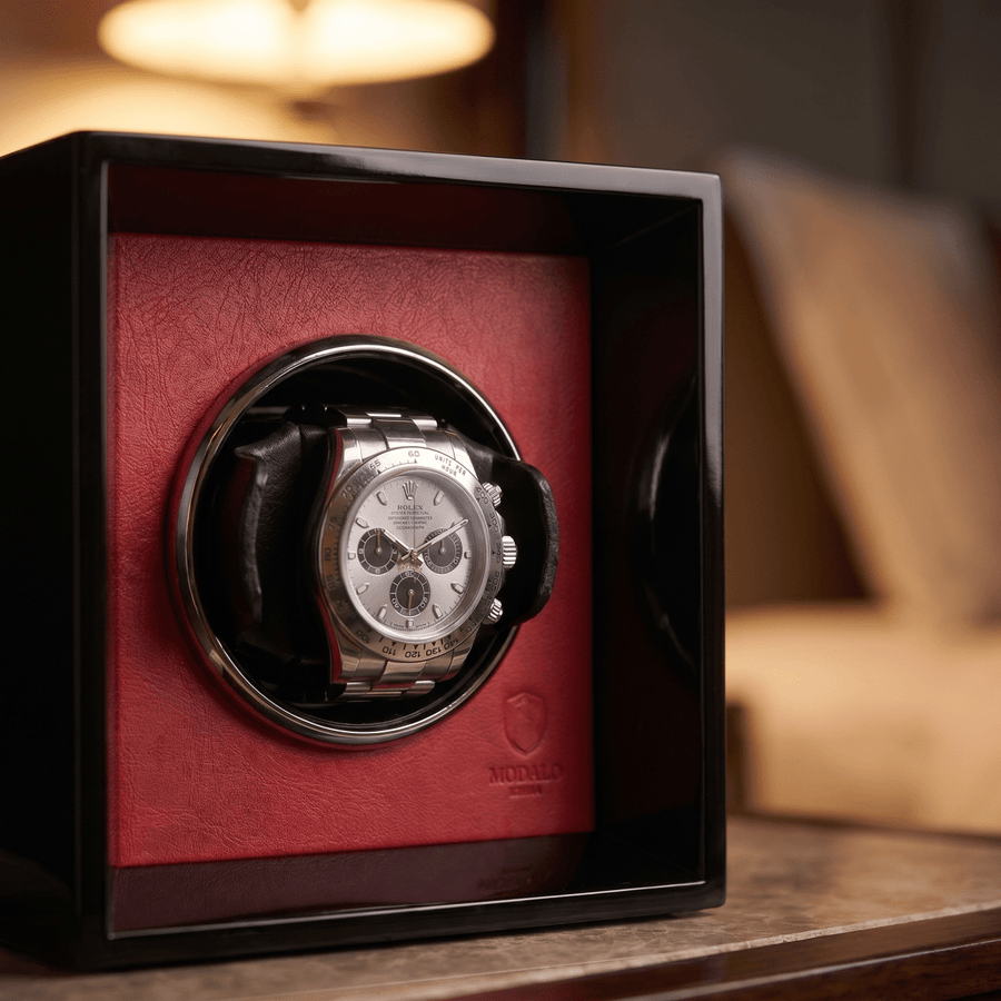 Modalo IMPRESS watch winder Rood/Zwart detail