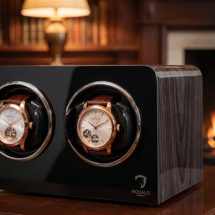 Modalo INSPIRATION 2 watch winder Makassar hout detail
